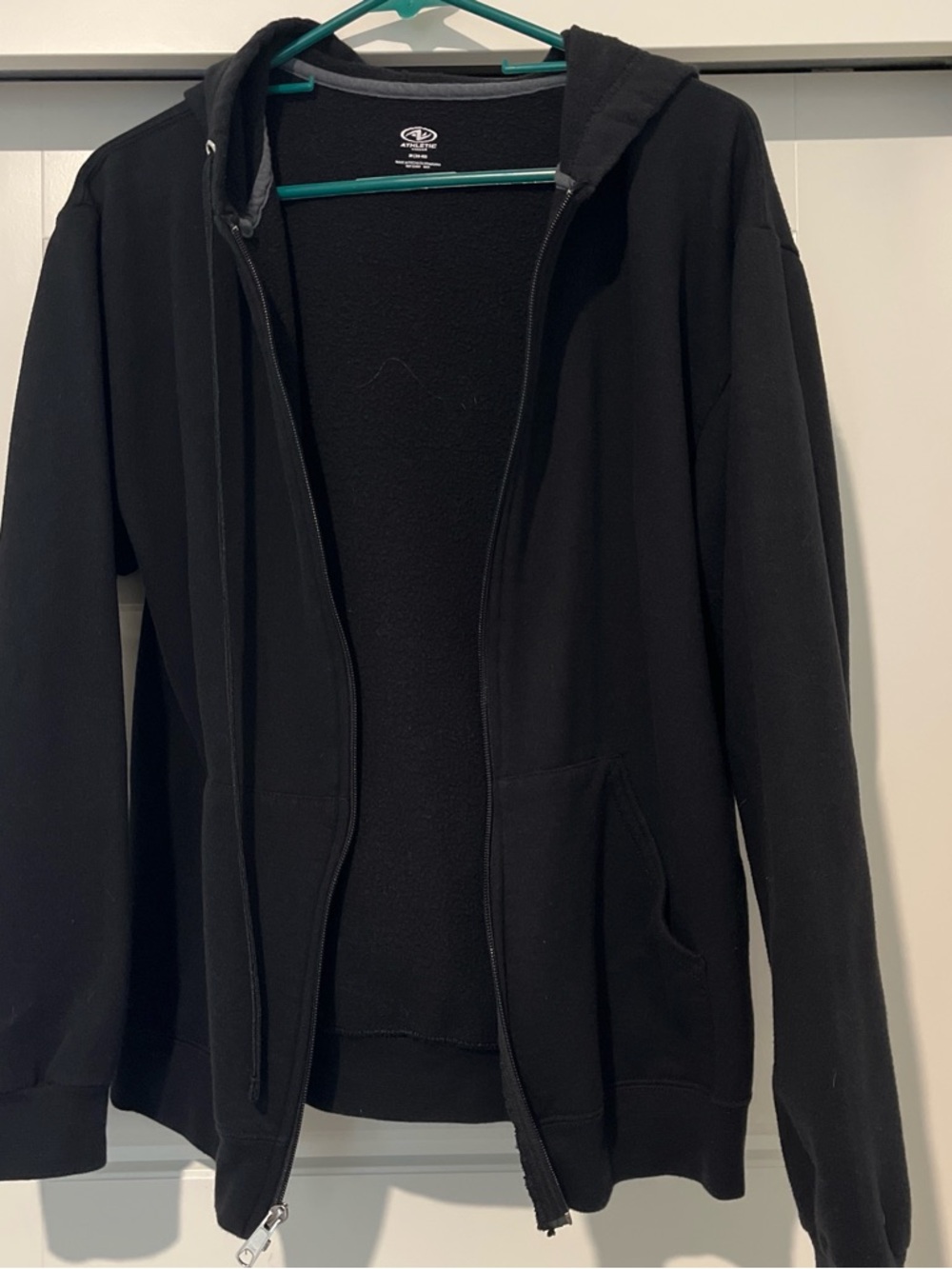 Athletic Works Black Hooded Fleece Jacket